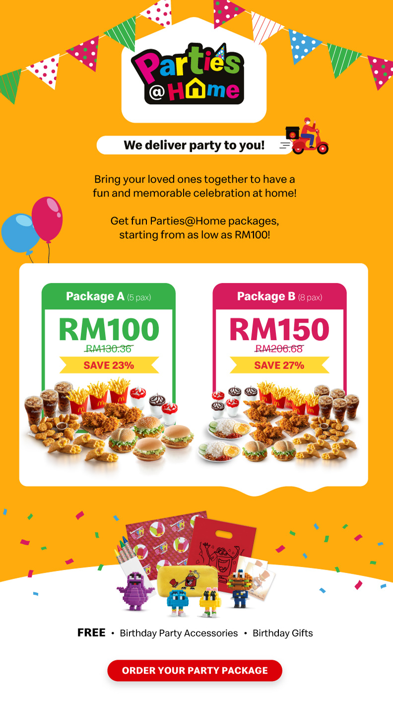 We delivery the party to you! Bring your loved ones together to have a fun and memorable celebration at home!