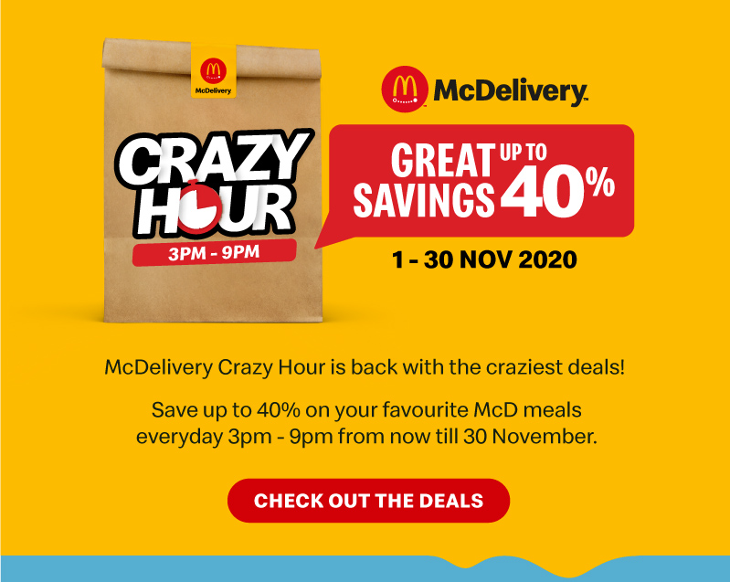 McDelivery Crazy Hour is back with the craziest deals!
