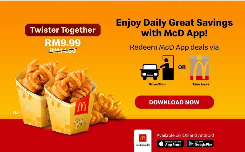 Enjoy Daily Great Savings with McD App!