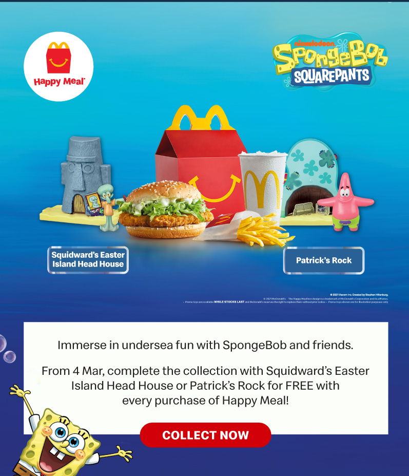 Immerse in undersea fun with SpongeBob and friends.