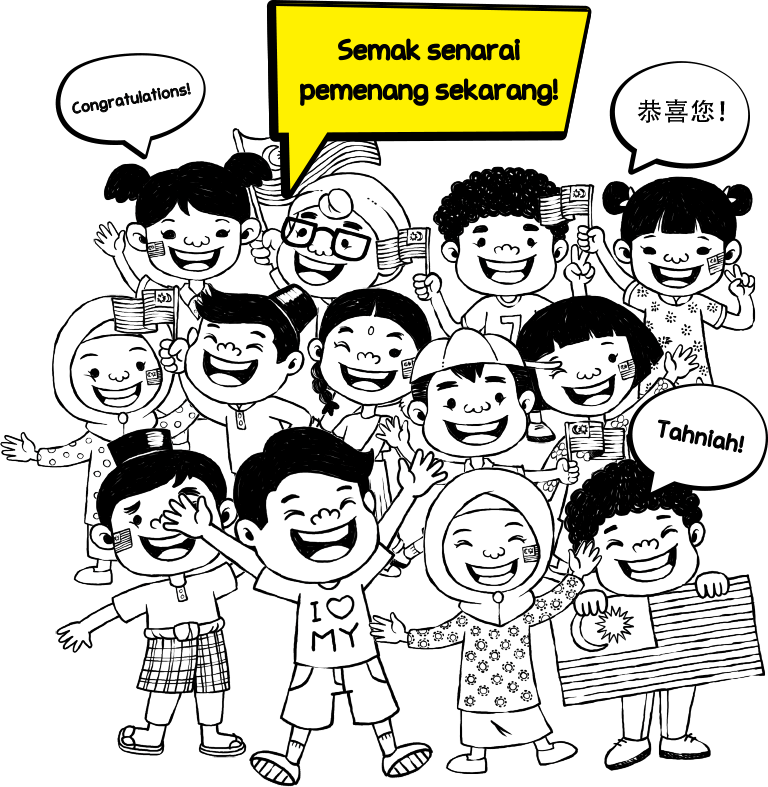 Peoples Celebrating Malaysia 55th Birthday