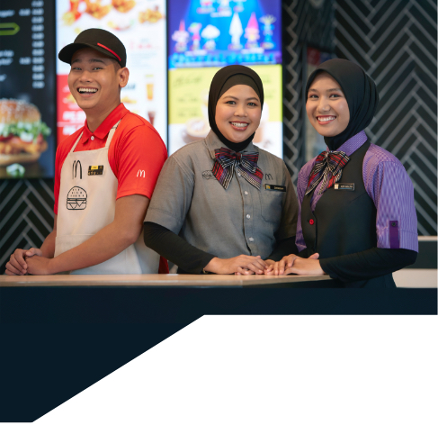 Happy McD's staff