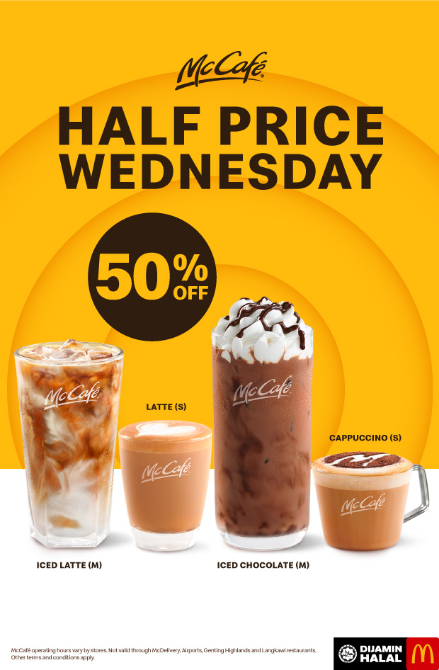 Mccafe Half Price Wednesday