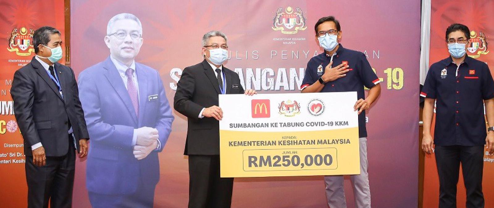 McDonald’s Malaysia dan Kementerian Kesihatan Malaysia berganding bahu hadapi COVID-19's image'