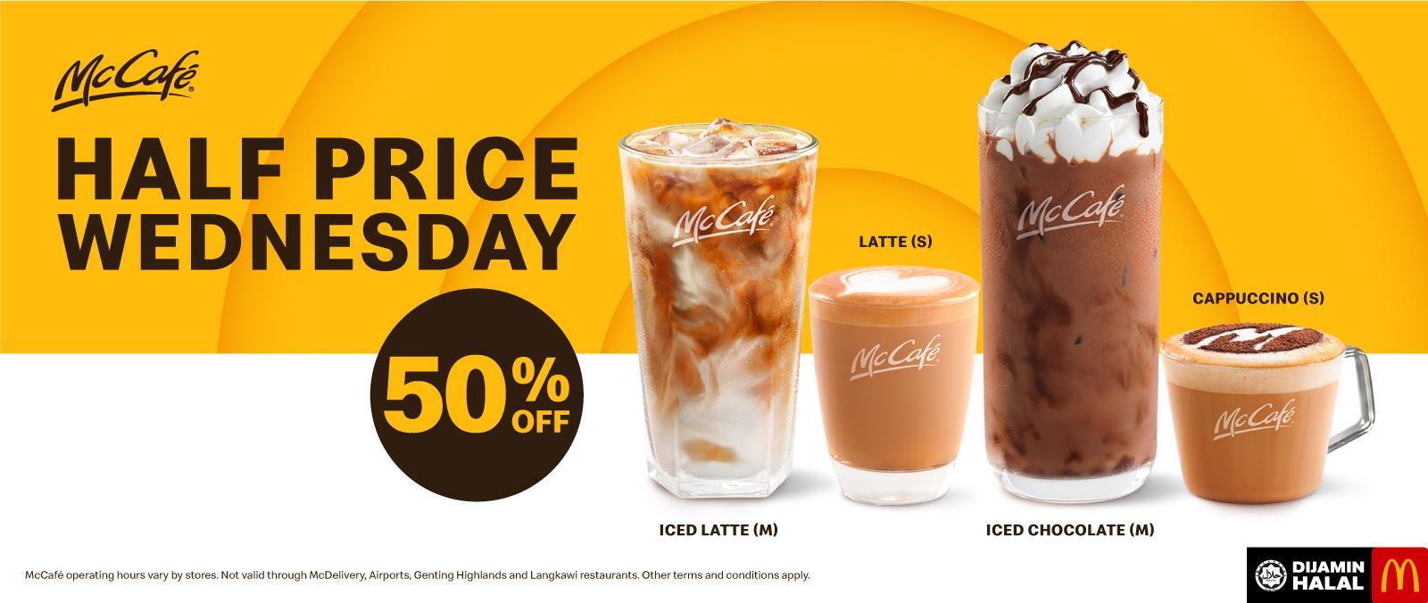 McCafe Half Price Wednesday 's image'