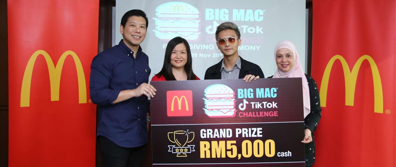 McDonald's Malaysia presented prizes to #BigMacTikTok Challenge winners's image'