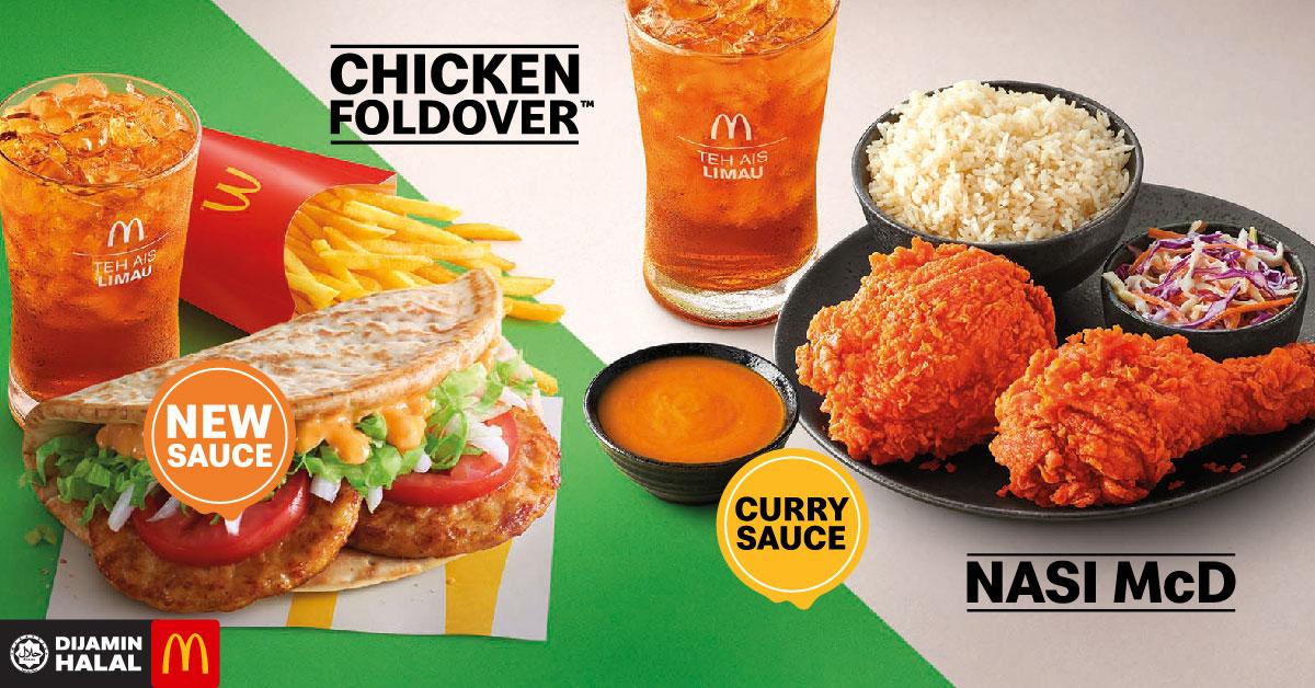 McDonald's Chicken Foldover and Nasi McD