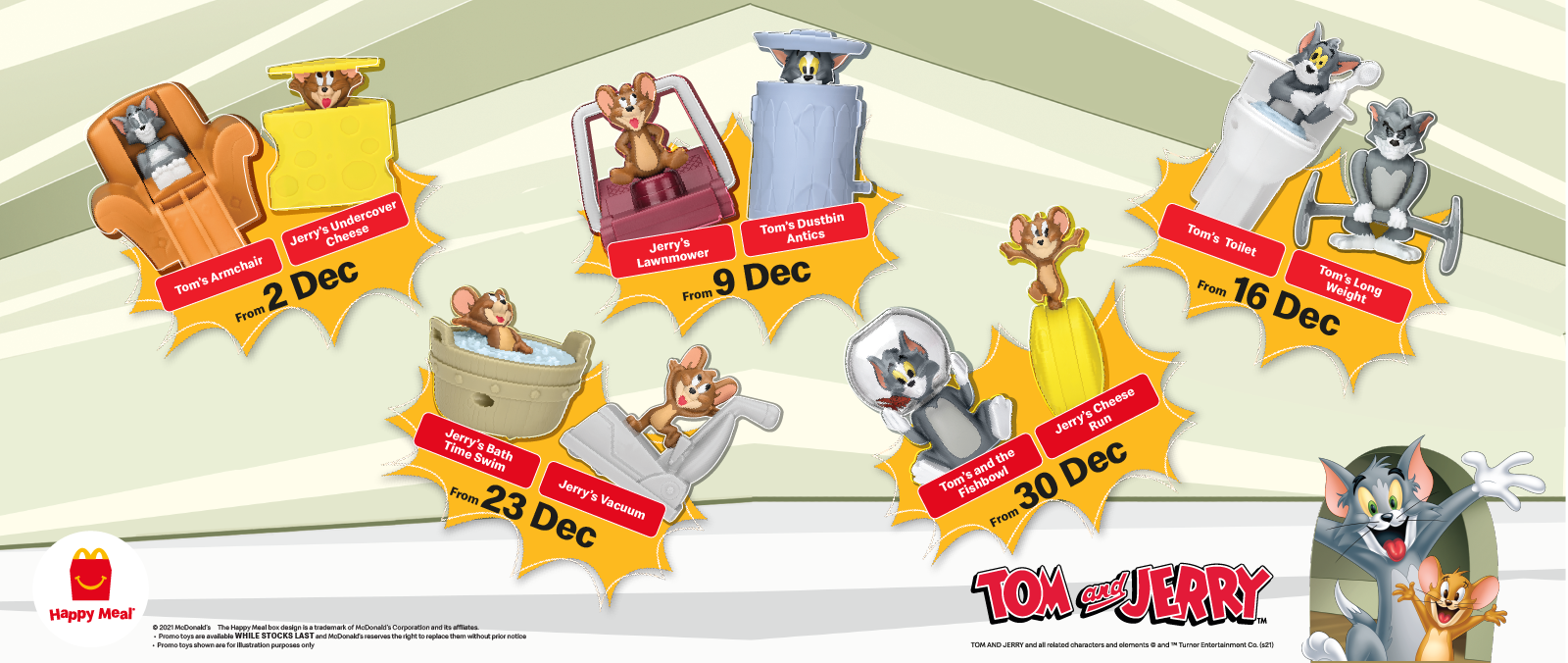 Tom and Jerry McDonald's Toy Happy Meal  2021 