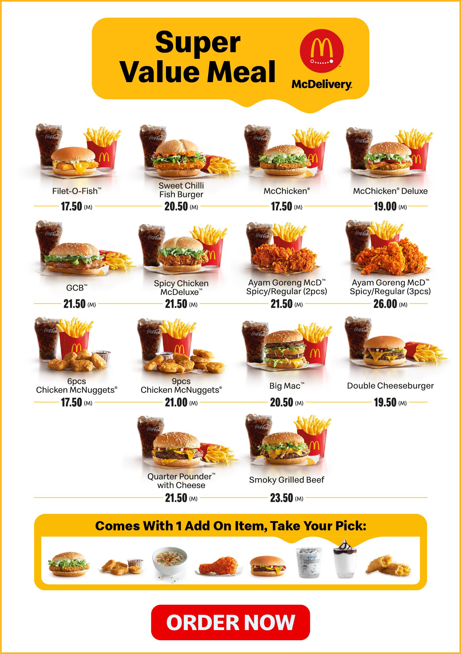 McDonald s Super Value Meals