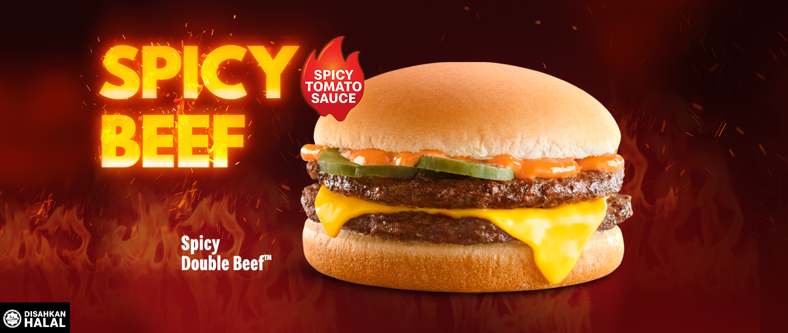 Spicy beef burger mcd