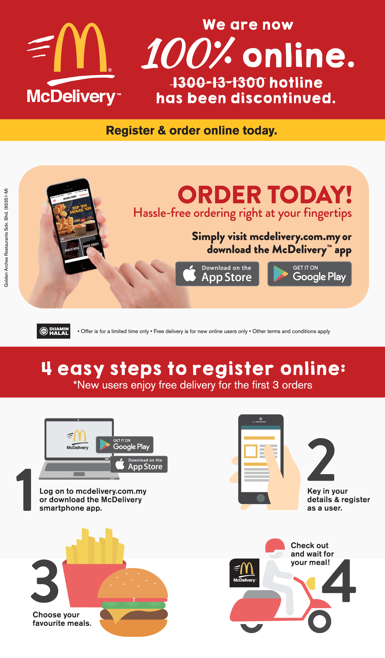 mcdonald delivery number in malaysia