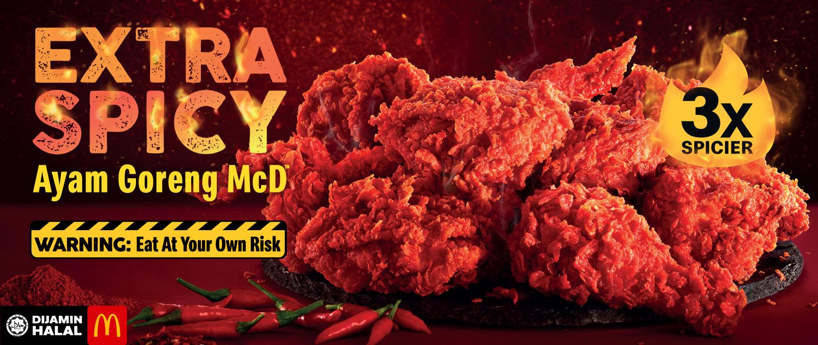 Statement on the new Extra Spicy Ayam Goreng McD's image'